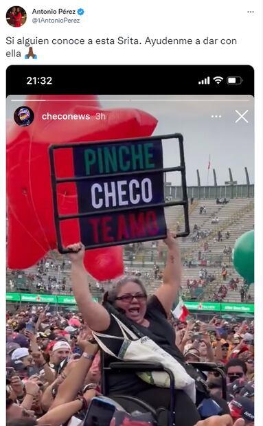 Familia de Checo Pérez busca a fan en silla de ruedas que fue a apoyarlo al GP de México