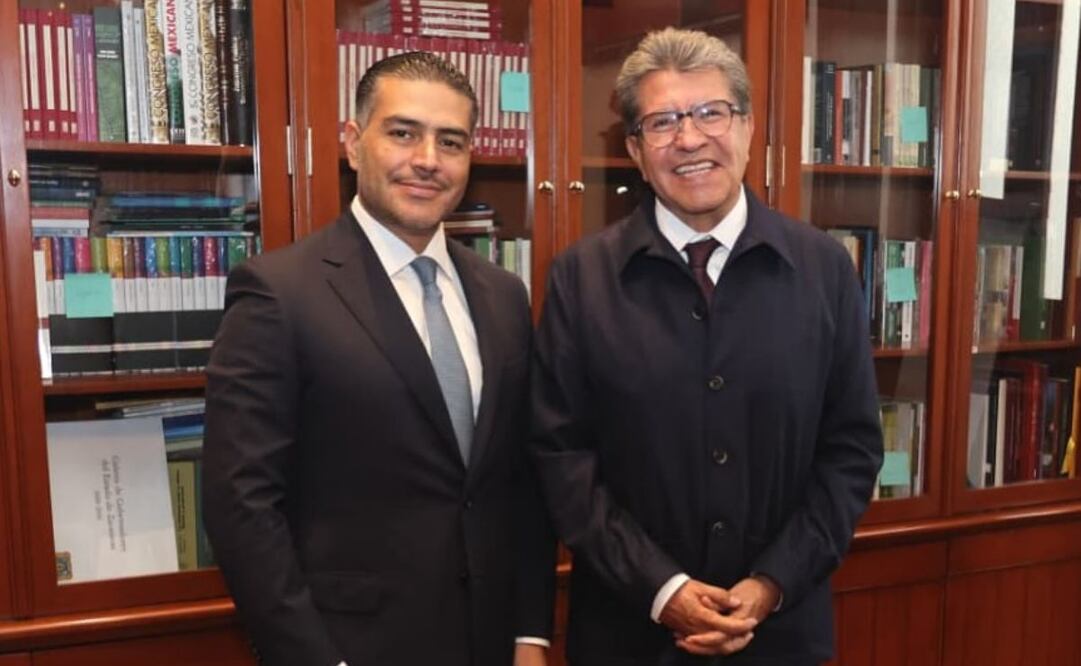 Ricardo Monreal se reúne con Omar García Harfuch este lunes 29 de septiembre de 2025. Foto: Especial
