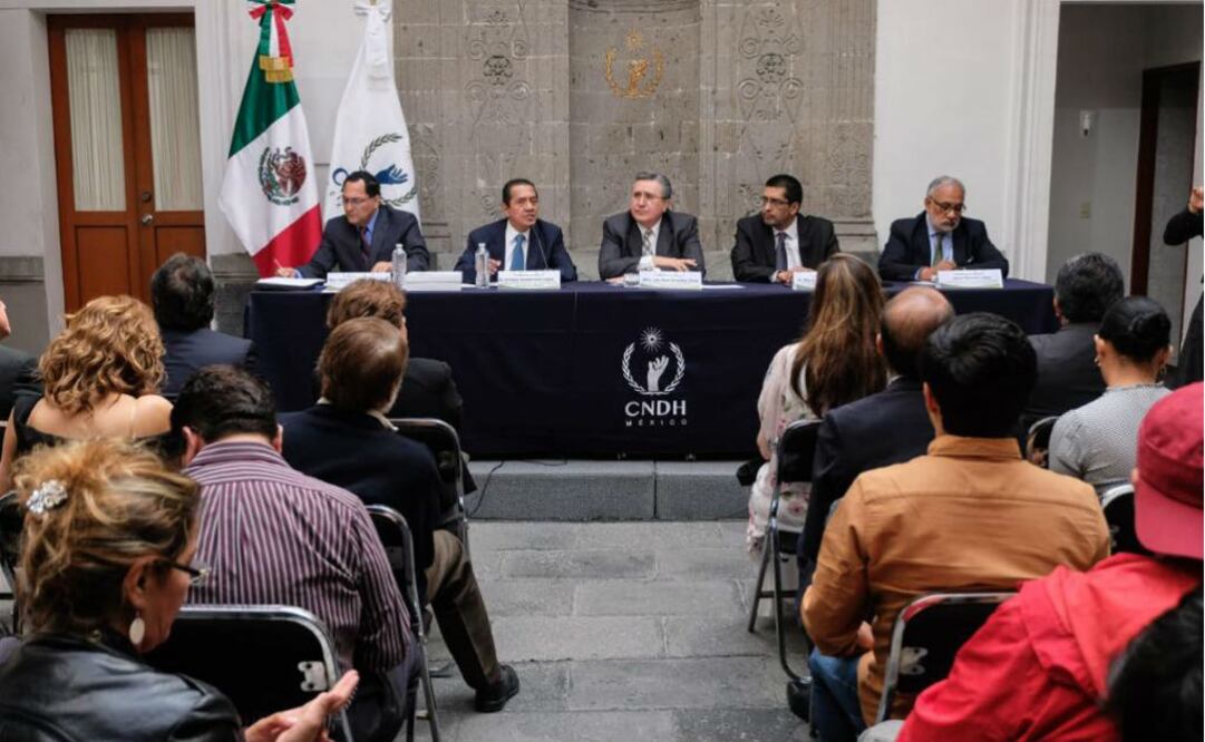 Presentación del "Informe Especial sobre los Linchamientos en el Territorio Nacional". Foto: Tomada de la cuenta de Twitter @CNDH