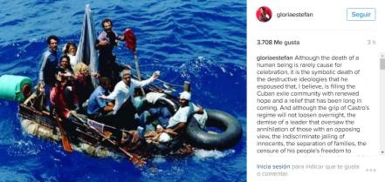 Gloria Estefan ve "positiva para Cuba" la muerte de Fidel Castro