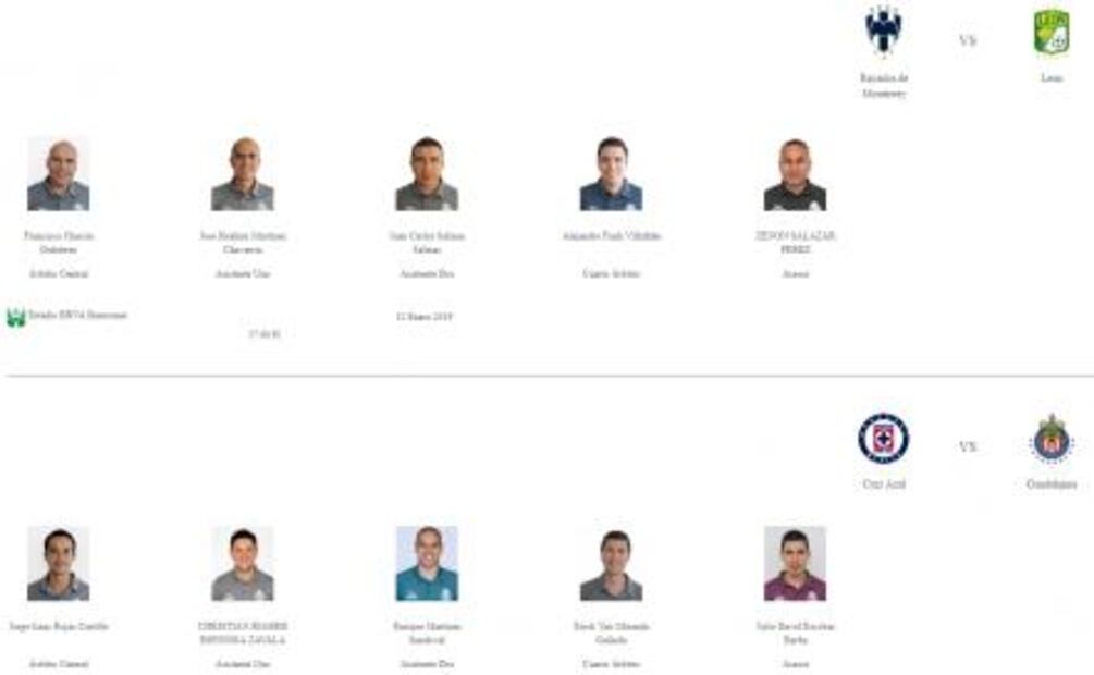 Cruz Azul vs Chivas tendrá a Jorge Isaac Rojas como árbitro central