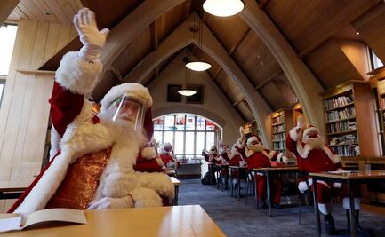 Santa Claus se alista para una Navidad con distanciamiento social en Londres