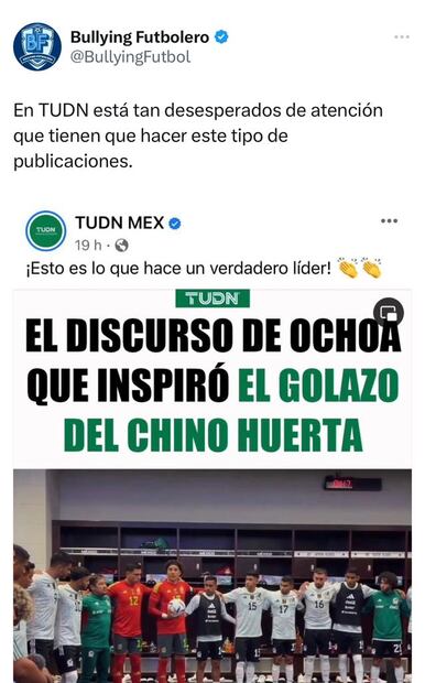 Tweets de TUDN