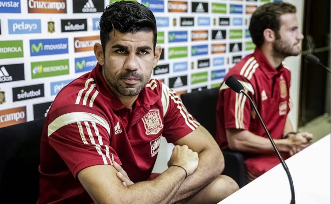 Diego Costa en conferencia de prensa. EFE