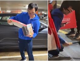 Influencer compra Nintendo Switch 2 en preventa y lo destruye en la calle; video se viraliza en TikTok