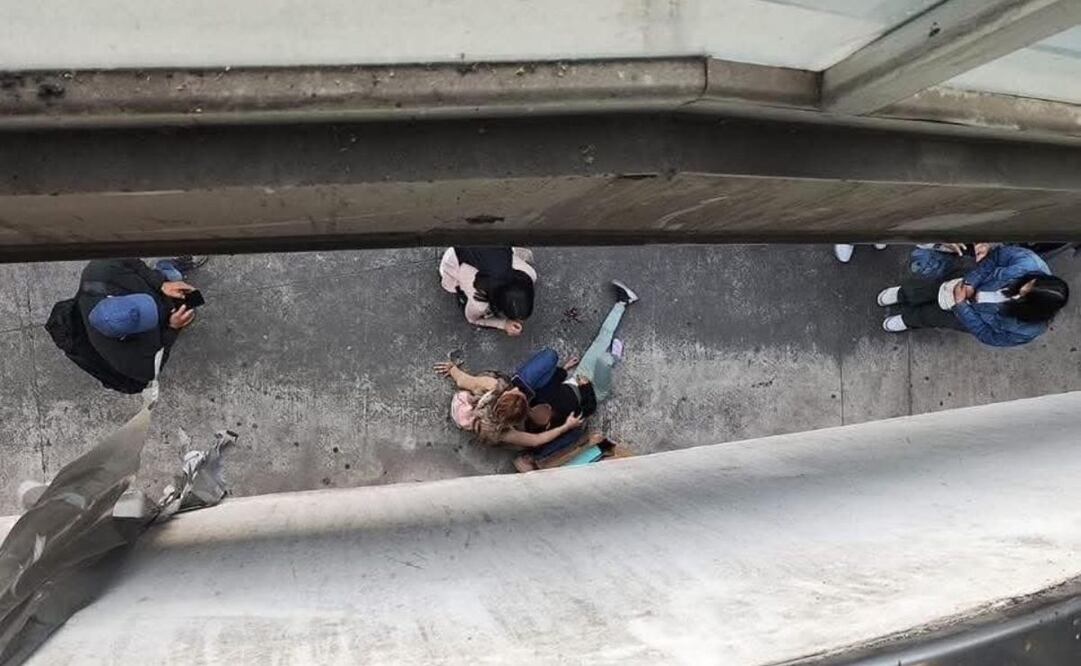 Menor de edad cae de escalera en Cetram Periférico Oriente (19/12/2024). Foto: Especial