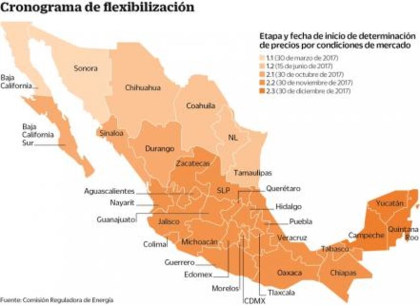 Para noviembre, 90% del país con gasolina liberada