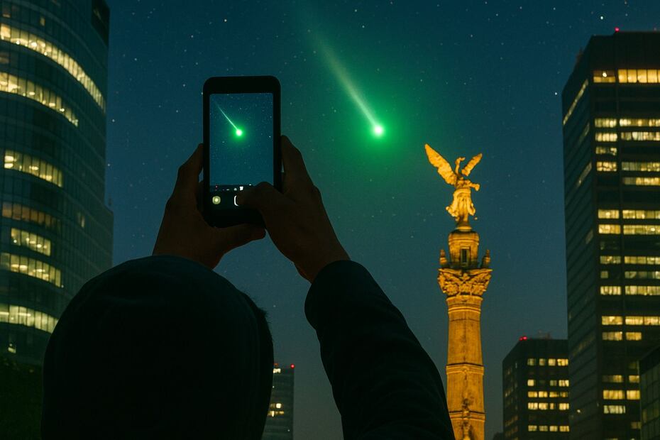 Comparte las fotografías del cometa en tus redes sociales.
Foto: Imagen creada con IA