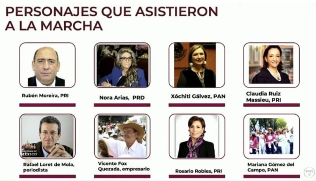 AMLO pasa 7 listas y arremete contra más de 50 asistentes a marcha del INE… y confunde a Labastida con Madrazo