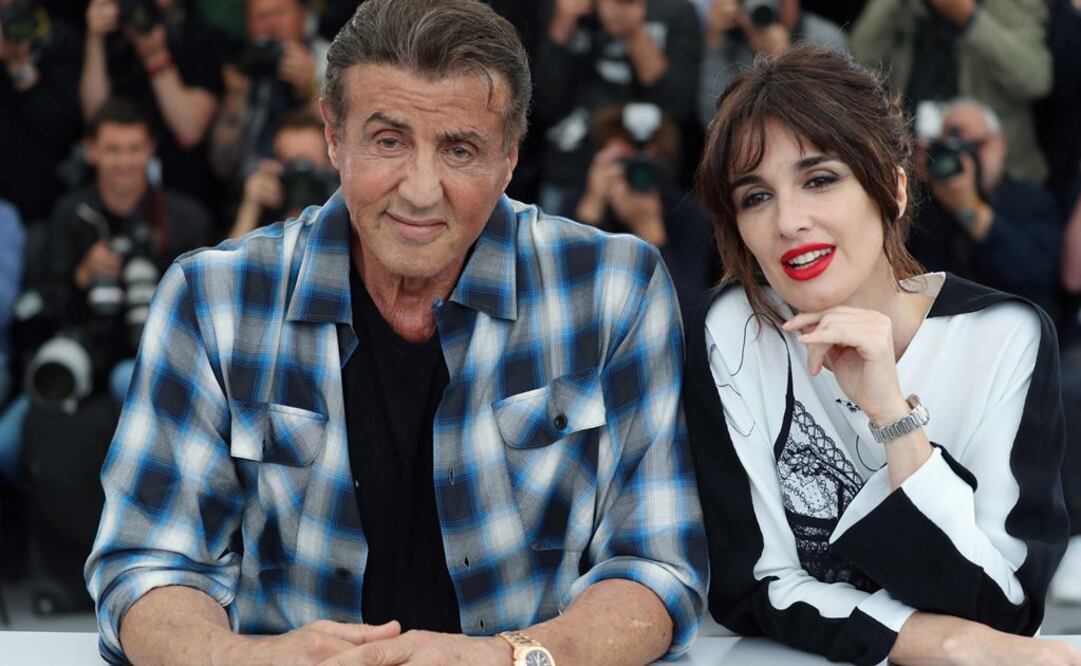 Sylvester Stallone y Paz Vega. Foto: AFP