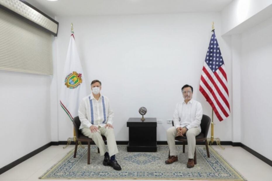 Embajador de EU y gobernador de Veracruz sostienen encuentro