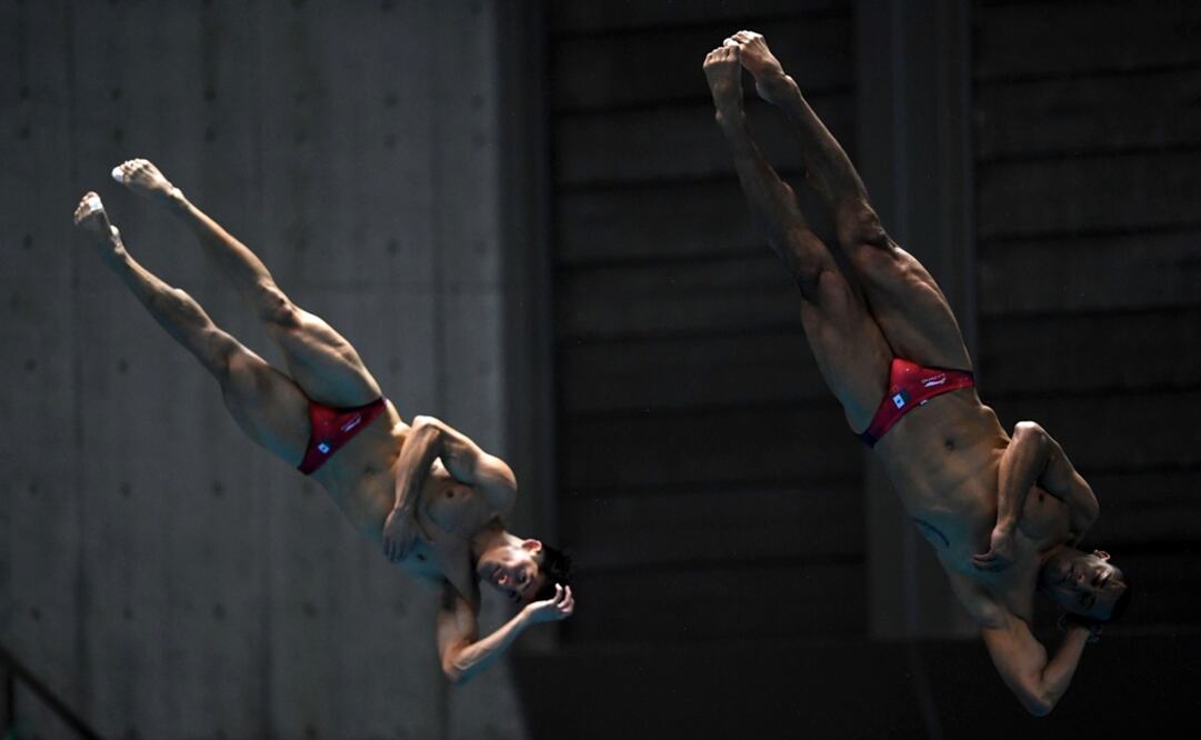 The Mexican duo scored 413.61 points, only surpassed by Chinese athletes Yuan Cao and Siyi Xie, who scored 469.08 points - Photo: Hiroyuki Nakamura/FINA Diving World Series