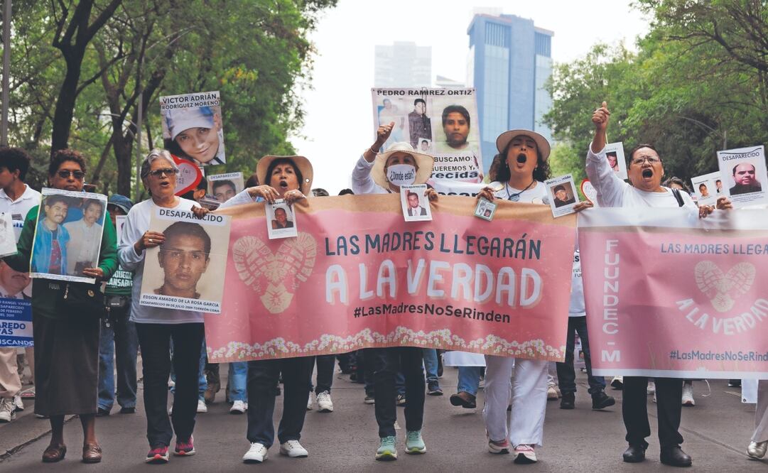 Madres buscadoras reprocharon al gobierno federal las falsas promesas y la falta de soluciones a la crisis de desapariciones que sufre el país. Foto: de Yaretzy M. Osnaya. EL UNIVERSAL