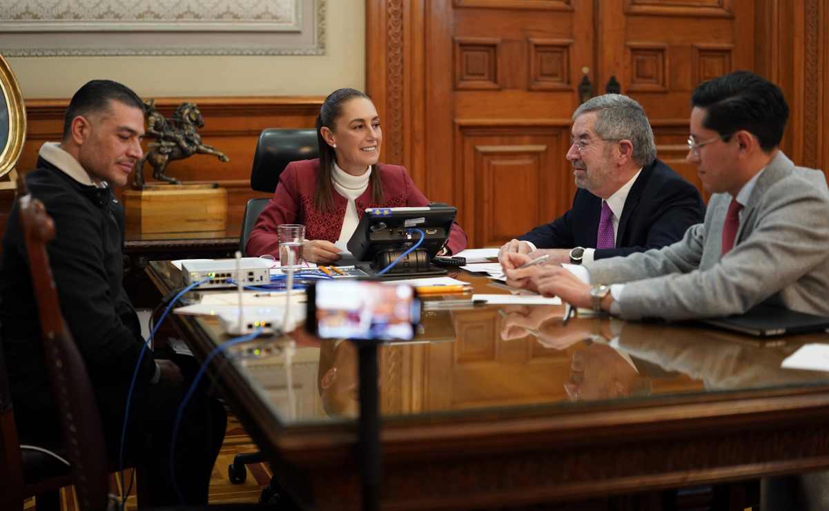 La presidenta Claudia Sheinbaum habla sobre su llamada con Donald Trump. Foto: Tomada de la cuenta de X de @Claudiashein