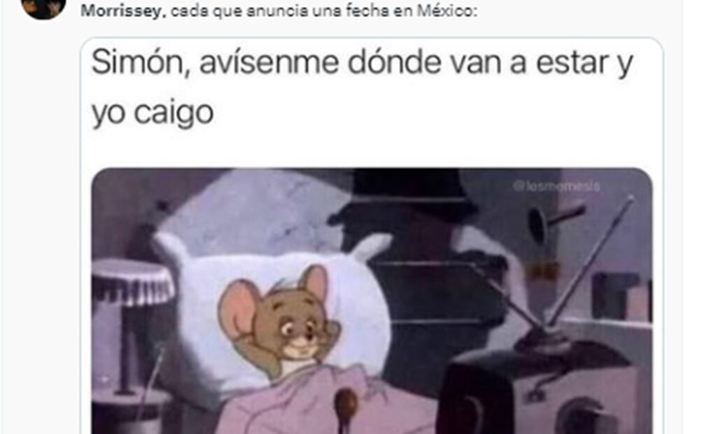 Memes cancelación Morrissey. Foto: Captura de pantalla