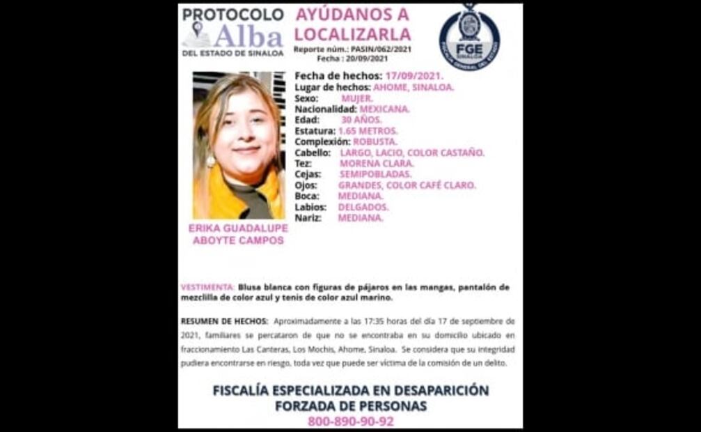 Reportan seis personas desaparecidas en una semana en Sinaloa