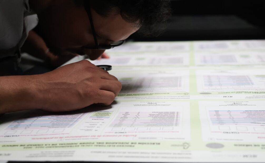 Boletas electorales para la elección judicial (10/04/2025). Foto: Carlos Mejía / EL UNIVERSAL