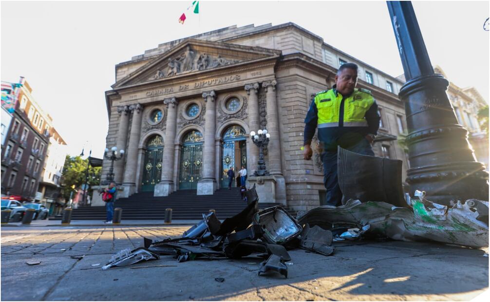 Accidente en el Centro de la CDMX. Foto: Axel Sánchez  / EL UNIVERSAL