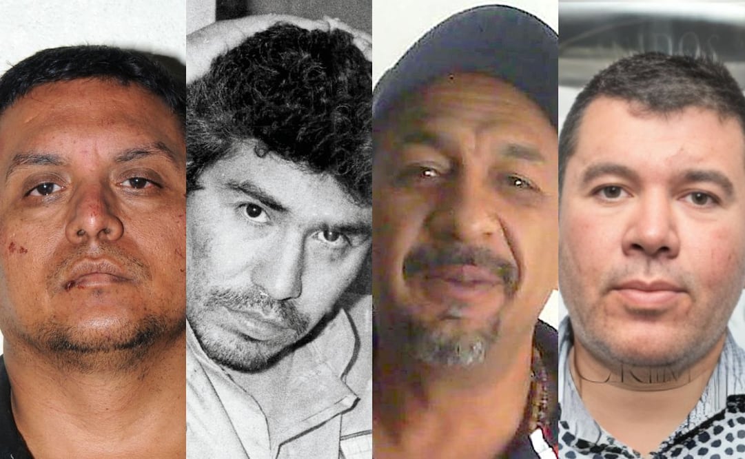 Miguel Ángel Treviño, "Z-40"; Rafael Caro Quintero; Servando Gómez Martínez, "La Tuta"; Abigael Gonzalez Valencia, "El Cuini, son de los narco enviados de México a EU Foto: Archivo/EL UNIVERSAL
