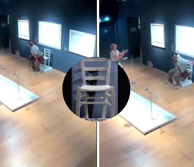 Turista destruye silla de cristales Swarovski inspirada en Van Gogh; video se viraliza
