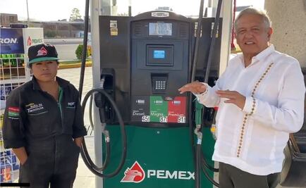 AMLO se cuelga medalla por baja en precio de la gasolina