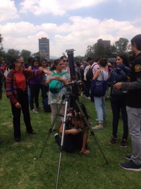 Así se apreció el Eclipse Solar en Ciudad Universitaria