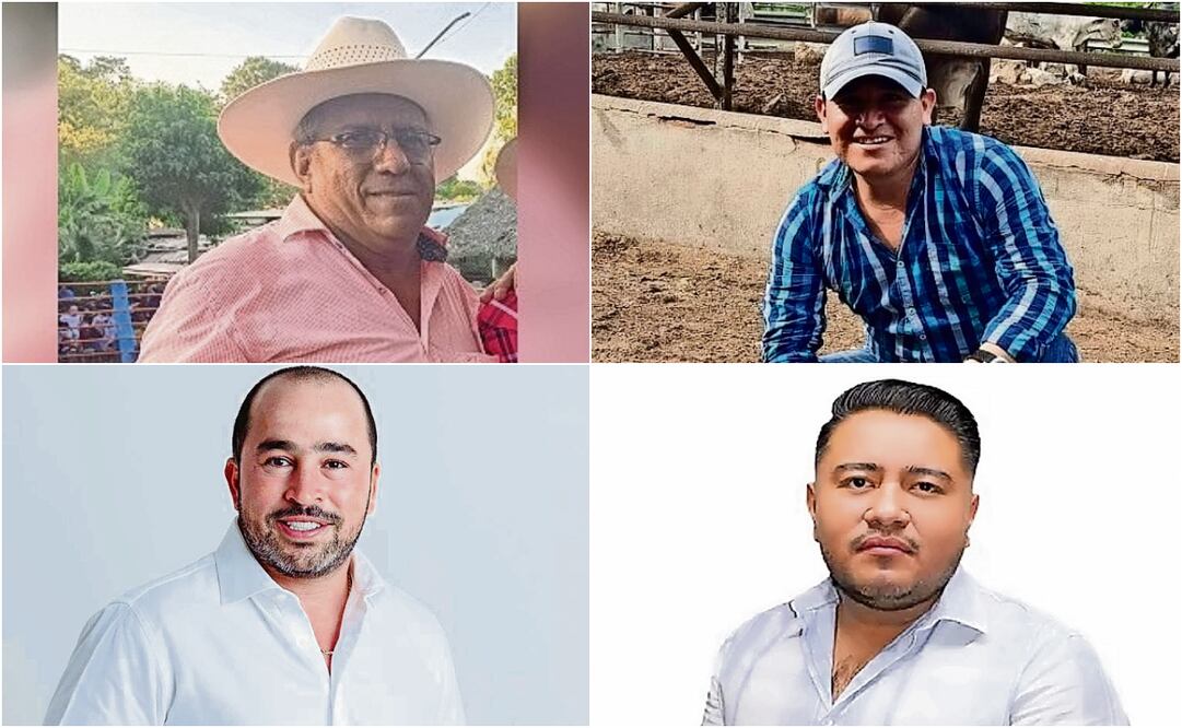 1.- David Rey González, asesinado en Chiapas.
2.- Sergio Hueso, asesinado en Armería.
3.-icardo Taja Ramírez, asesinado en Guerrero.
4.-Giovanni Lezama Barrera, asesinado en Morelos.
Foto: Especial