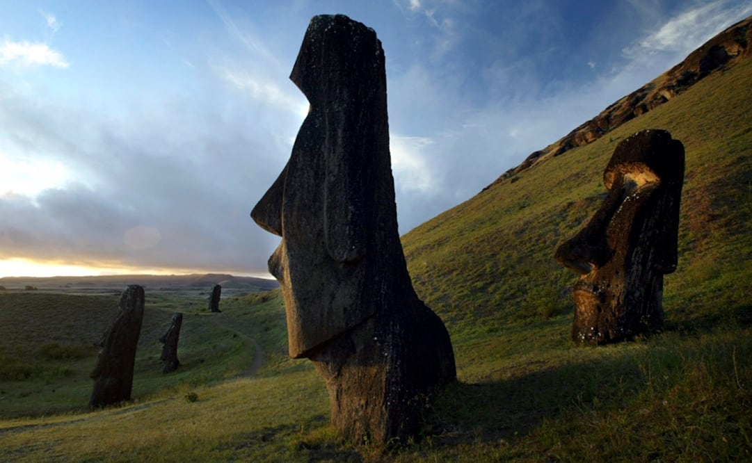 Moai Hoa Hakananai'a de la Isla de Pascua. Foto: Reuters/ Carlos Carlos Barria