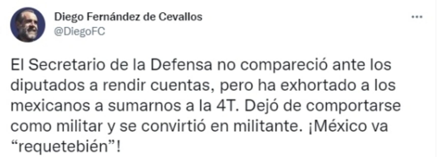 Luis Cresencio Sandoval dejó de comportarse como militar y se convirtió en militante: “El Jefe Diego”
