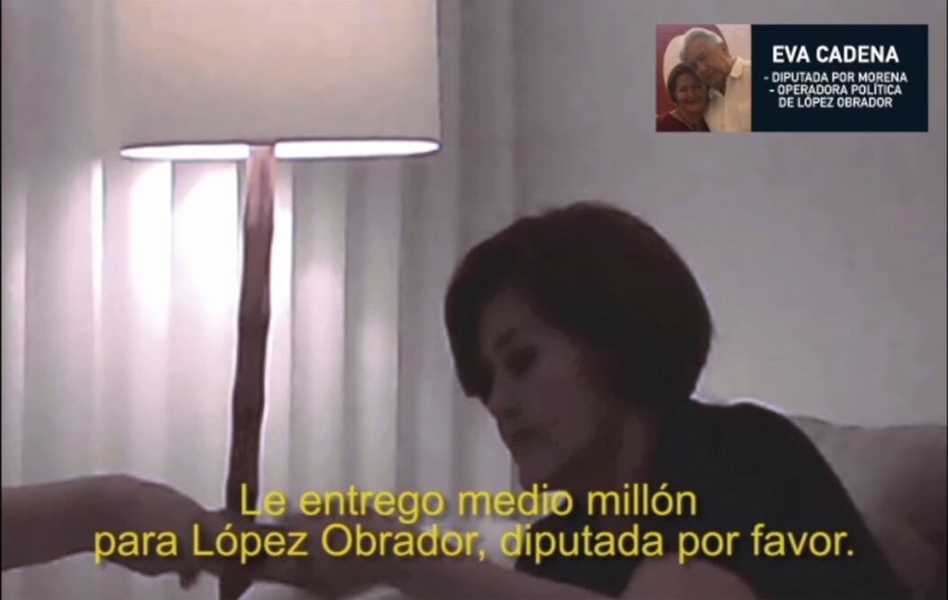 La legisladora de Veracruz, Eva Cadena, fue videograbada en dos ocasiones recibiendo dinero en efectivo presuntamente para Andrés Manuel López Obrador, líder de Morena (Foto: Archivo)