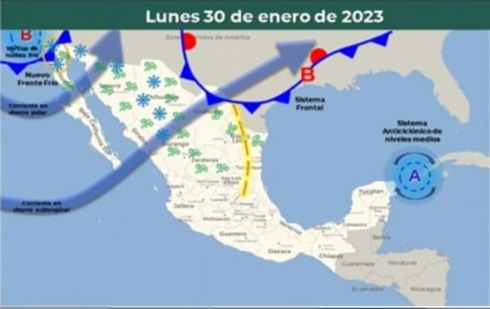 Prevén llegada de tres frentes fríos al norte y sierra de Sonora