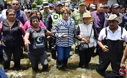 Vecinos de Chalco se reúnen con Delfina Gómez para abordar crisis por inundaciones