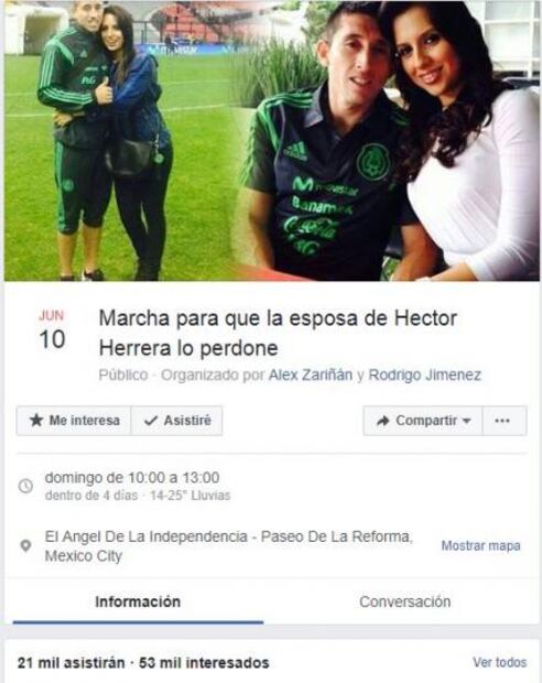 Convocan a marcha para que perdonen a Héctor Herrera