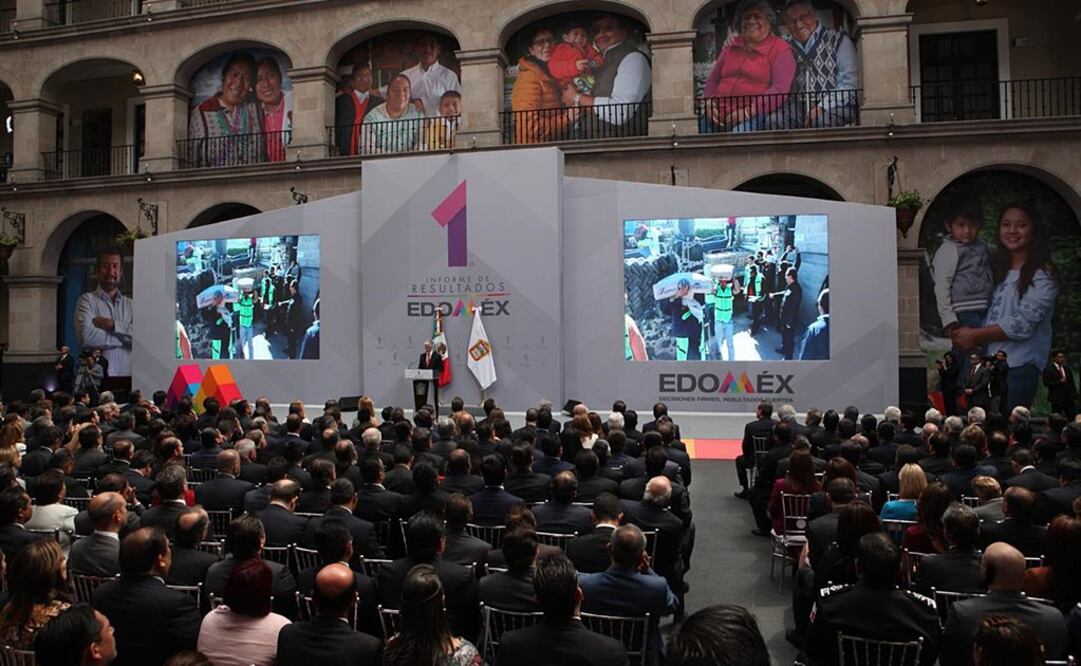 Durante el evento, el gobernador mencionó cuatro grandes rubros en los que se ha enfocado la administración, que son: el desarrollo social, desarrollo económico, el ordenamiento territorial y la seguridad pública. Foto: Jorge Alvarado / EL UNIVERSAL