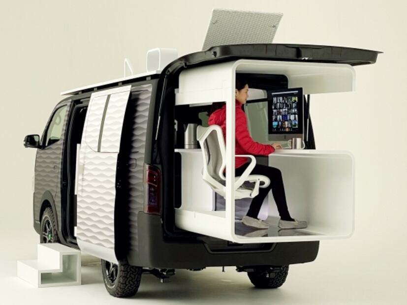 Office Pod: la oficina móvil de Nissan con terraza incluida