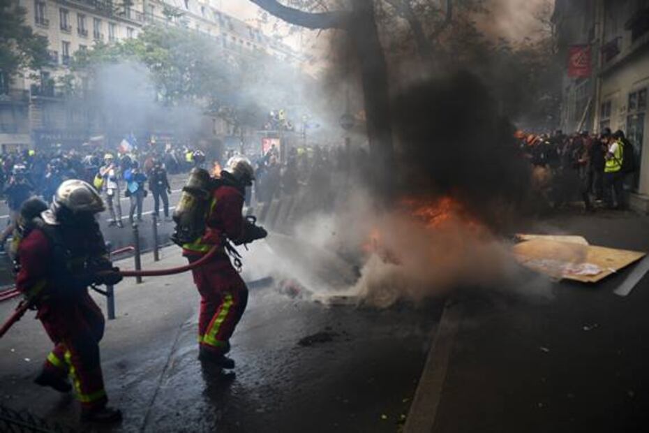 Disturbios en Francia durante marcha del 1 de Mayo