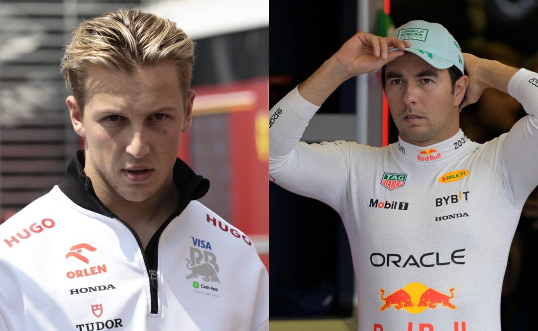 Red Bull le llamó la atención a Liam Lawson tras la batalla en pista con Checo Pérez - Fotos: EFE / AFP