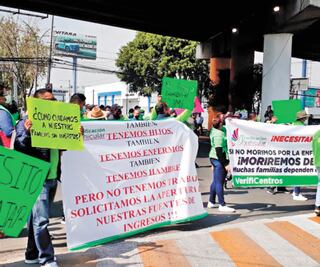 Trabajadores exigen la apertura de verificentros
