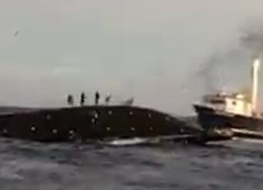 Barco sardinero se hunde en costas de Sonora; rescatan a 11 pescadores