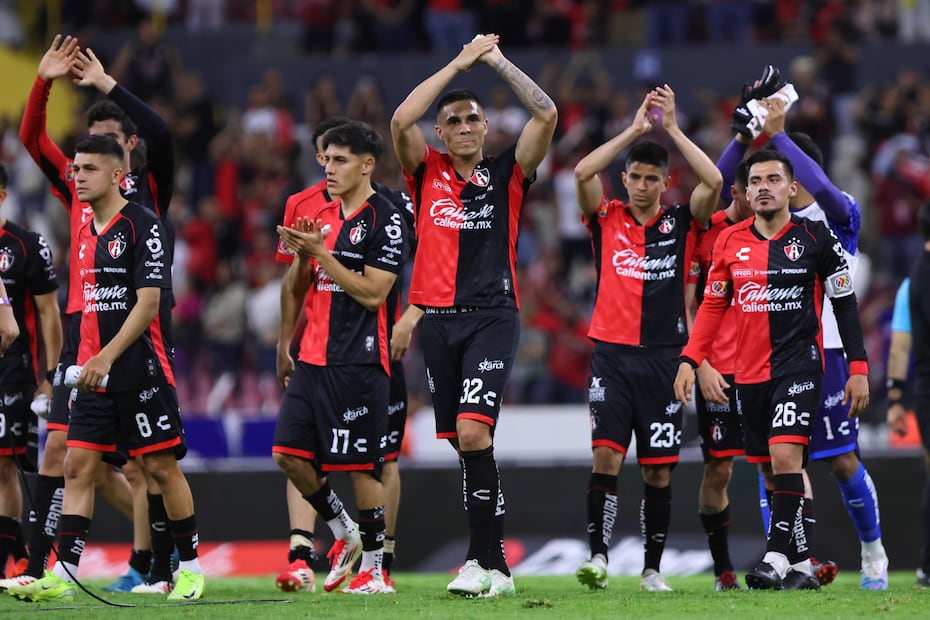 Atlas en festejo, tras conseguir su primera victoria en el Clausura 2025 - Foto: Imago7