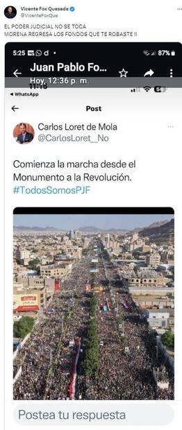 Publicación fake de Vicente Fox