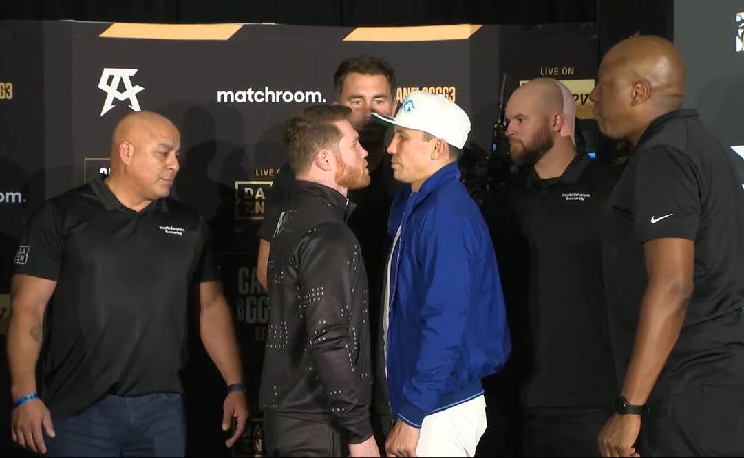 Canelo Álvarez cara a cara con Genaddy Golovkin - FOTO: Especial