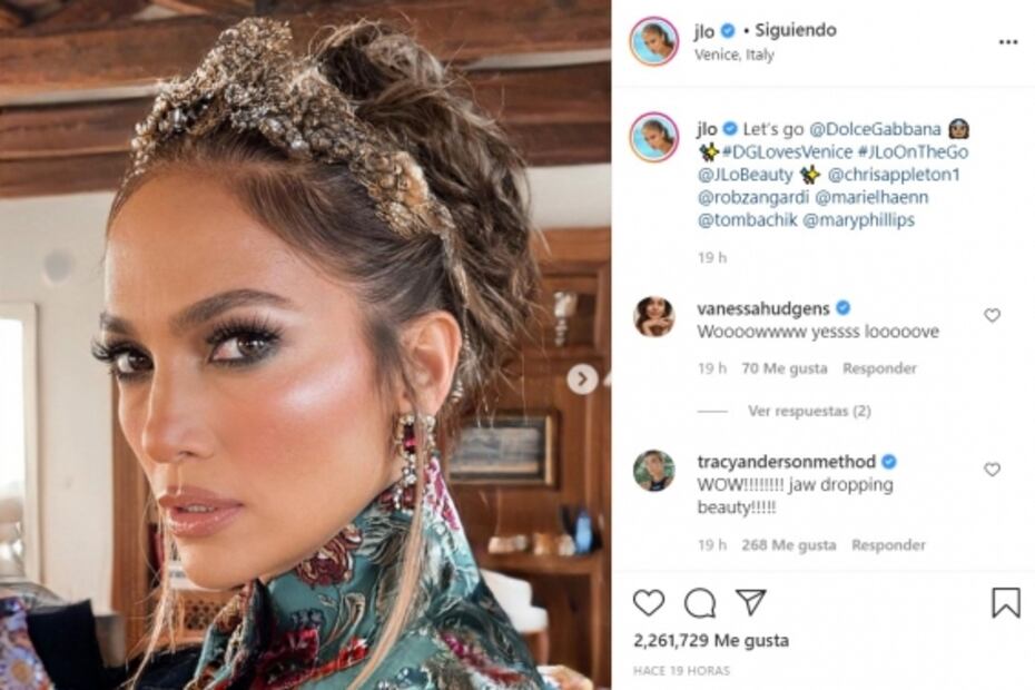 Detalles del look con el que Jennifer Lopez deslumbró en Venecia