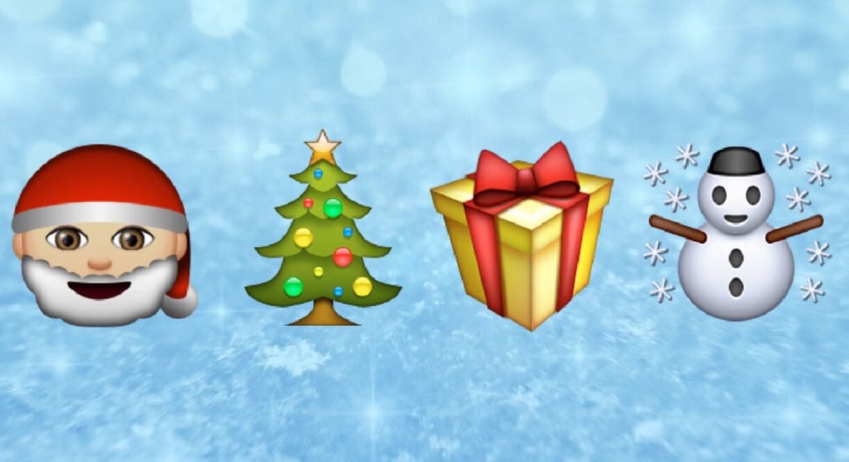 Los nuevos emojis alusivos a la Navidad nos permiten decorar nuestros mensajes / foto: blog.getemoji.com