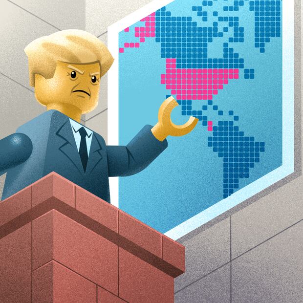 Donald Trump ha acusado a Panamá de cobrar a Estados Unidos tarifas "injustas" por el uso del Canal. Ilustración: Iván Vargas.