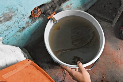 “Empezó a caer, pero es muy poca y está sucia”