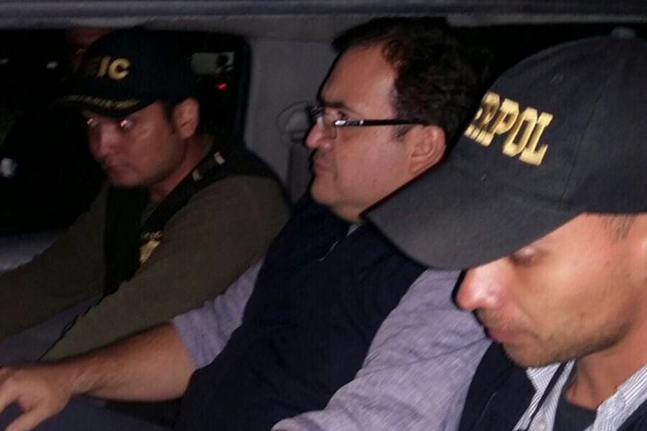 Exgobernador de Veracruz, Javier Duarte de Ochoa durante su detención. Foto: Cuartoscuro.com