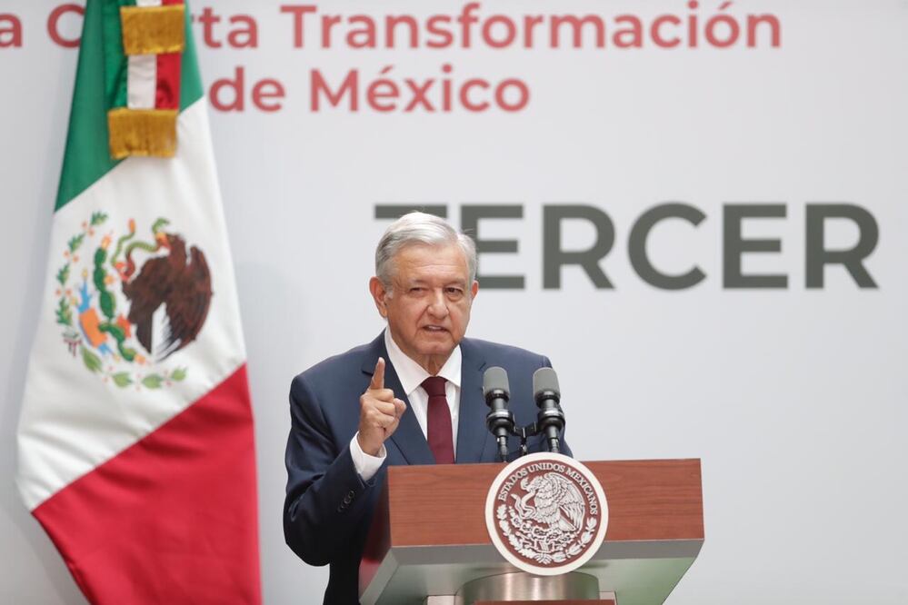 AMLO en su mensaje por informe de Gobierno. Fotografía de Iván Stephens EL UNIVERSAL