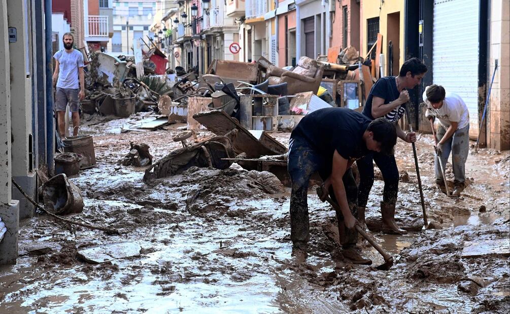 Inundaciones en Valencia, España. Foto: AFP