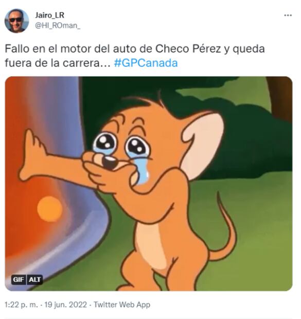 Los memes que dejó el abandono de Checo Pérez del GP de Canadá